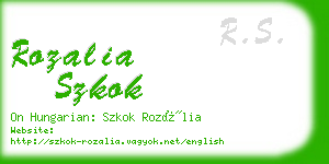 rozalia szkok business card